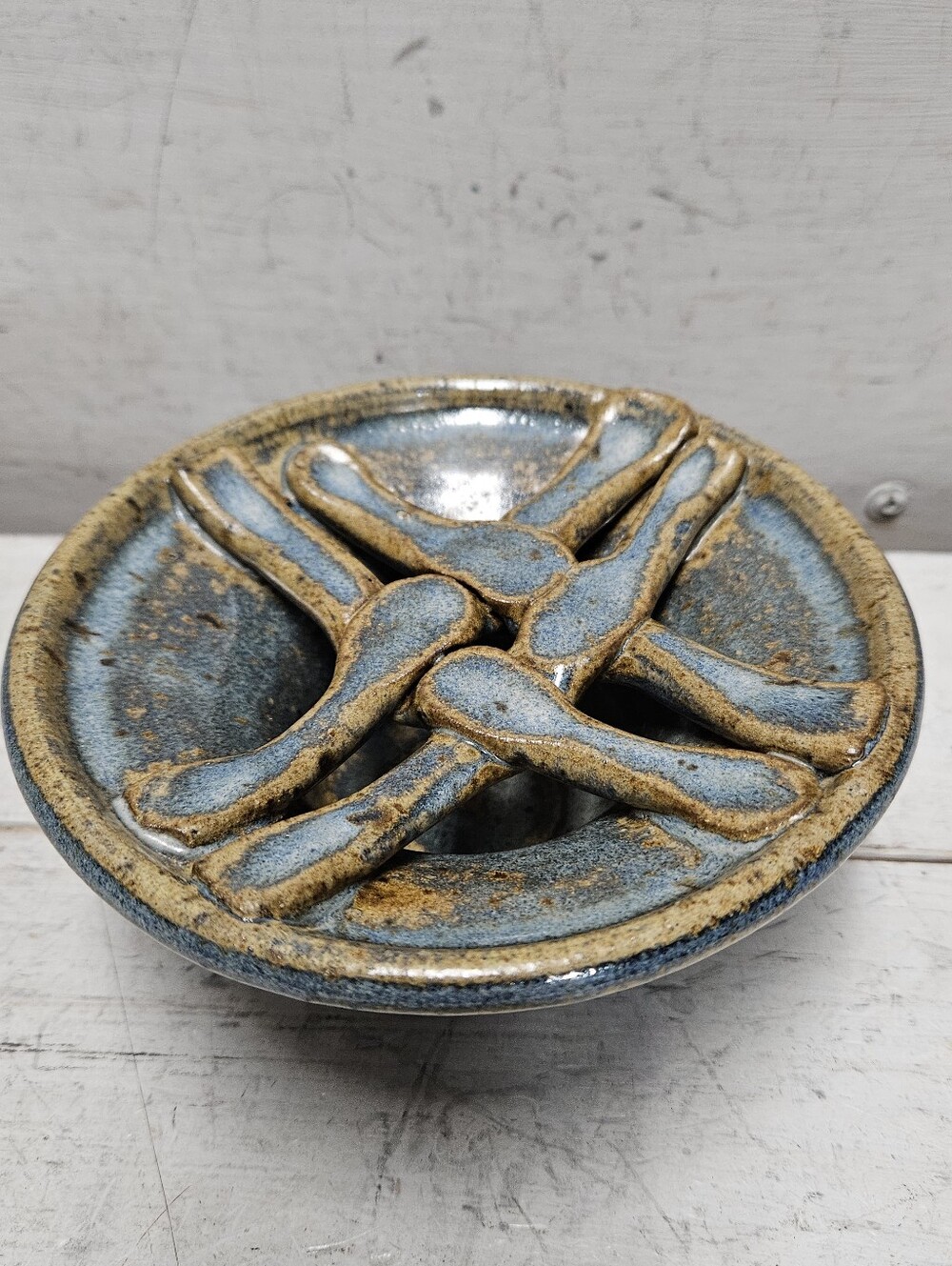 Anthony Stoneware Hashtag Soap Dish French Blue Bathroom Accessories Soap Holder